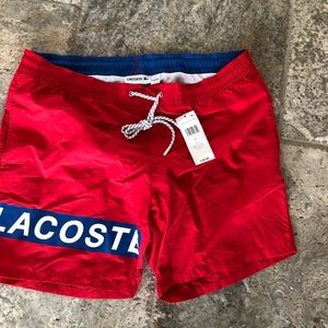 Men’s Lacoste swim trunks Large w tags